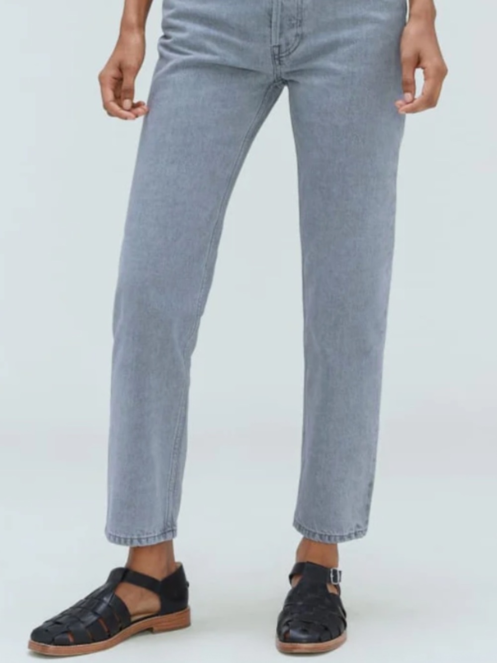Everlane The Rigid Slouch Jean Grey Base - Size 25